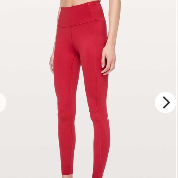 $128 Lululemon Fast and Free Tight 28" *Non-Reflective Dark Red - Picture 4 of 8